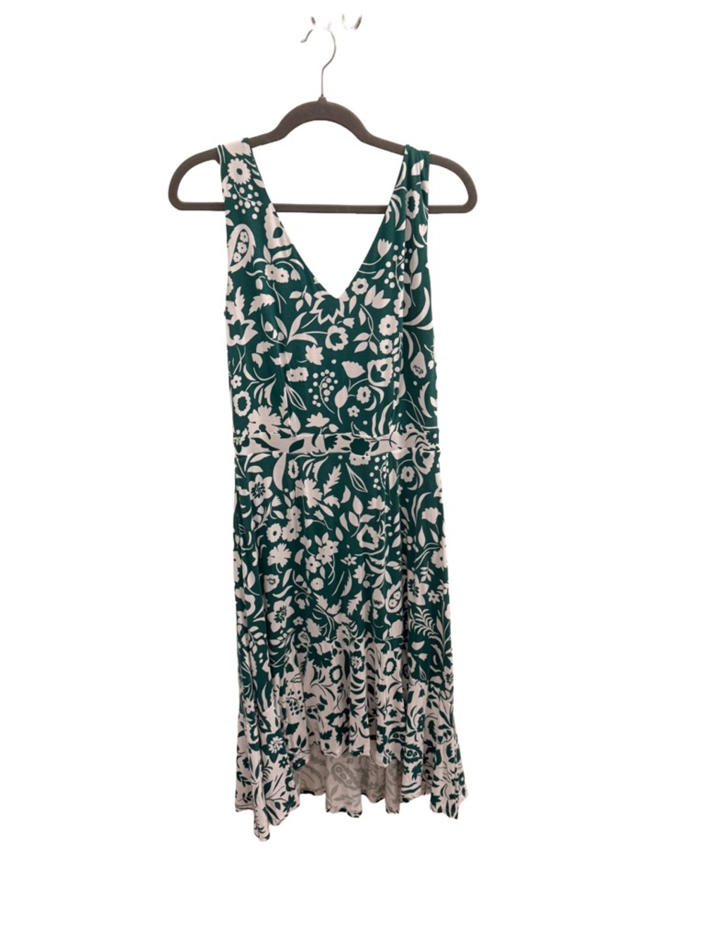Boden Green and White Floral Midi Dress - Picture 2 of 5